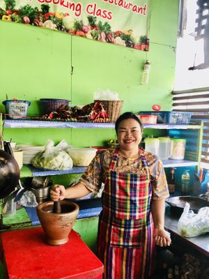 Open Kitchen  at On's Thai Isaan in Kanchanaburi