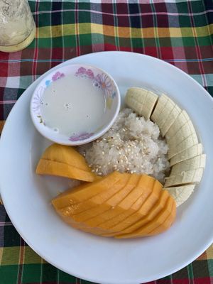 Mango sticky Rice at On's Thai Isaan in Kanchanaburi