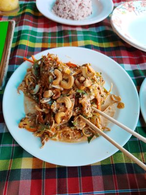 Banana flower salad at On's Thai Isaan in Kanchanaburi