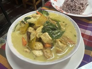 Green curry   at On's Thai Isaan in Kanchanaburi