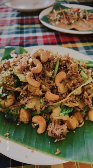 Curry fried rice (80 THB)  at On's Thai Isaan in Kanchanaburi
