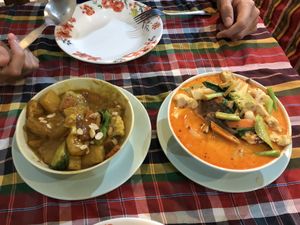 Massaman & Tom yum at On's Thai Isaan in Kanchanaburi