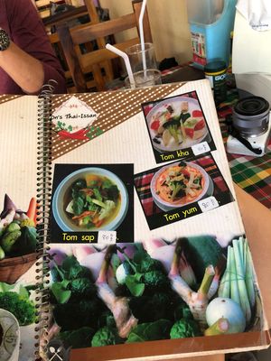 Menu at On's Thai Isaan in Kanchanaburi