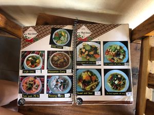 Menu at On's Thai Isaan in Kanchanaburi