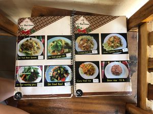 Menu at On's Thai Isaan in Kanchanaburi