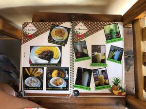 Menu at On's Thai Isaan in Kanchanaburi