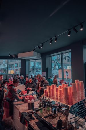 Interior at Brammibal's Donuts - Jungfernstieg in Hamburg