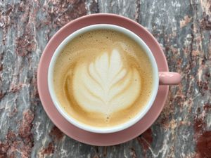 Cappuccino   at Brammibal's Donuts - Jungfernstieg in Hamburg