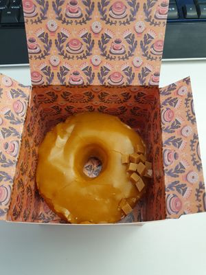 Salty caramel without filling at Brammibal's Donuts - Jungfernstieg in Hamburg