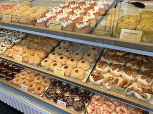 Donut choices  at Brammibal's Donuts - Jungfernstieg in Hamburg