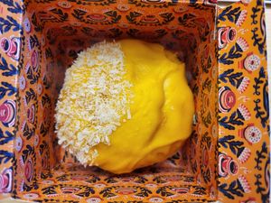 Mango sticky Rice Donut at Brammibal's Donuts - Jungfernstieg in Hamburg