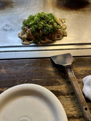Vegan okonomiyaki with no added toppings   at Chinchikurin Yagenborihonten in Hiroshima