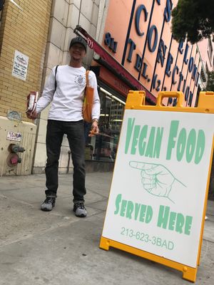 Look for the sandwich board at Localita and the Badasserie in Los Angeles