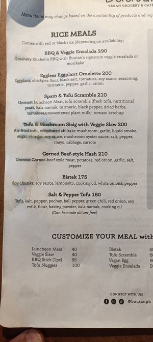  at Buutan Vegan Grocery & Café in Tacloban