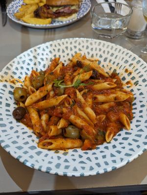 This was meant to be linguine but I was given penne. at Castle Bistro, Tearoom & Wine Bar in Wrexham