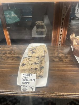 Cookies and cream rice crispie cake   at Centro Tea Co in Deland