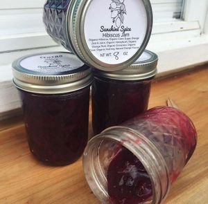 Seasonal local organic Hibiscus Jam lightly spiced with Sunshine Spice Tea! at Centro Tea Co in Deland