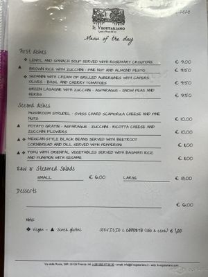 Ordered the third 1st dish choice and second second dish choice. So delicious!!!  at Il Vegetariano in Florence