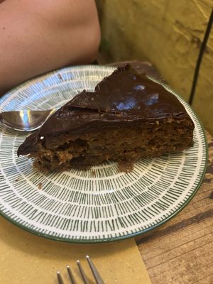 chocolate carrot cake  at Il Vegetariano in Florence