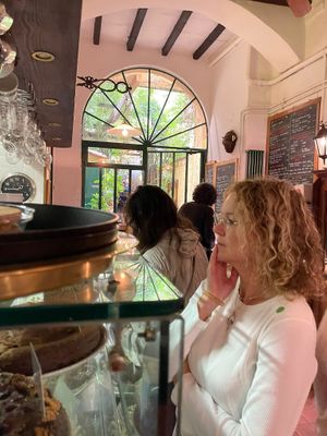 Which dessert to choose? at Il Vegetariano in Florence