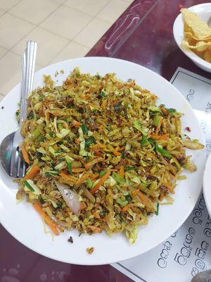 Veg kotthu roti at Manel Lanka in Bangkok