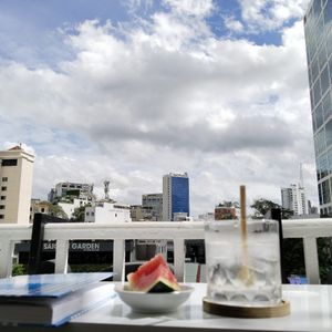 Free watermelon and water!! at 21 Grams in Ho Chi Minh City