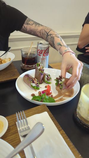 Amazing vegan spring rolls 🤤 at 21 Grams in Ho Chi Minh City