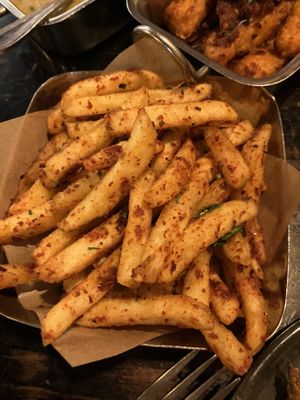 Gunpowder skin on fries  at Babul's in Darlington