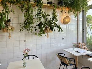 Seating in the back   at Grumpy Mamas in Monchique