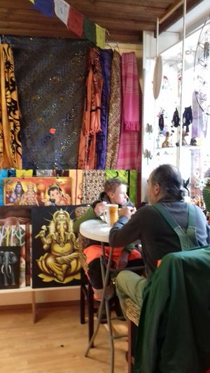 My healthy Costumers enjoying veg Thali . at Chakra in Bad Ischl