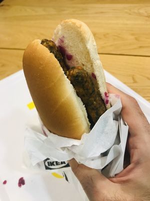 Veggie dog  at IKEA in Athens