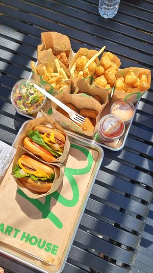 Single Burger, Double Burger, Nuggets, Crispy Tots, Kale Salad and French Fries at Hart House - Hollywood in Hollywood