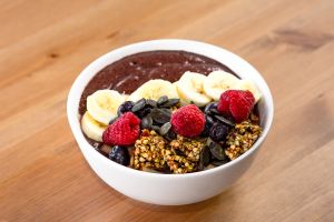 Acai Bowl with Sprouted Buckwheat Granola at Cafe by Tao in North Vancouver