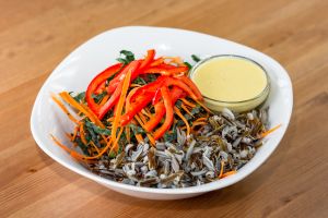 Kale Chiffonade Salad with Wild Rice at Cafe by Tao in North Vancouver