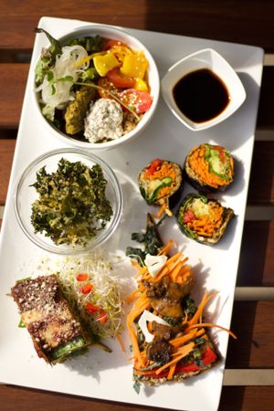 sampler plate at Cafe by Tao in North Vancouver