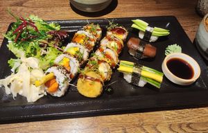 Vegan sushi plate at Zen Chay in Cologne