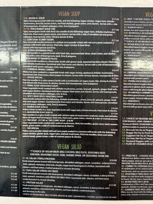 Vegan Soup Menu  at Vinh Loi Tofu in Reseda