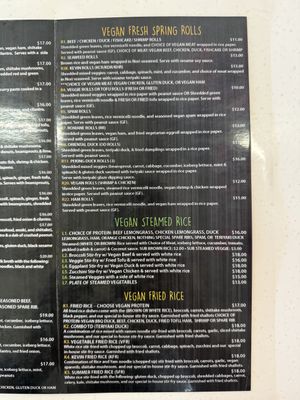 Spring Roll and Fried Rice Menu  at Vinh Loi Tofu in Reseda