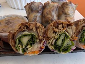 Peking duck spring rolls at Vinh Loi Tofu in Reseda