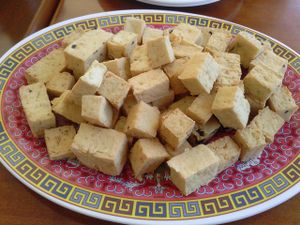 large tofu plate at Vinh Loi Tofu in Reseda