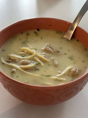 “Chicken” noodle soup   at Lana's Kitchen in Toronto