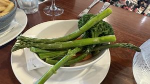 Side of seasonal veggies  at Trentham Estate Winery in Trentham Cliffs