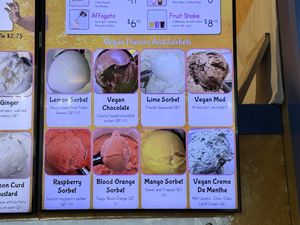 Vegan menu   at Screamin' Mimi's in Sebastopol