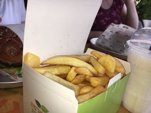 large fries at HaShwarma HaTivonit - The Vegan Shwarma in Tel Aviv