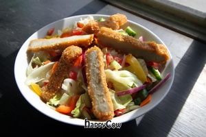 Seitan Salad  at HaShwarma HaTivonit - The Vegan Shwarma in Tel Aviv