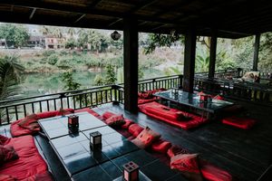 Come and look at the view of the Nam Khan river and Luang Prabang town. at Dyen Sabai in Luang Prabang