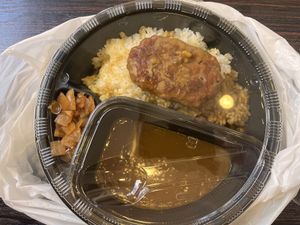 They gave us a take away container  at Coco Ichibanya in Tokyo