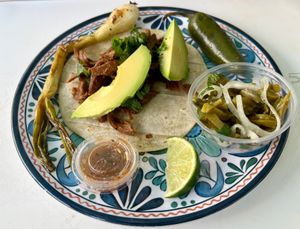 Asada taco at El Nopalito Vegan Taqueria in Hollywood