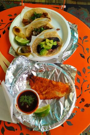  at El Nopalito Vegan Taqueria in Hollywood