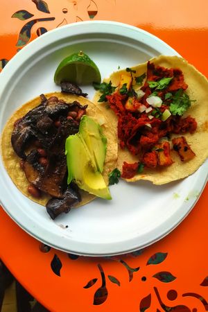  at El Nopalito Vegan Taqueria in Hollywood